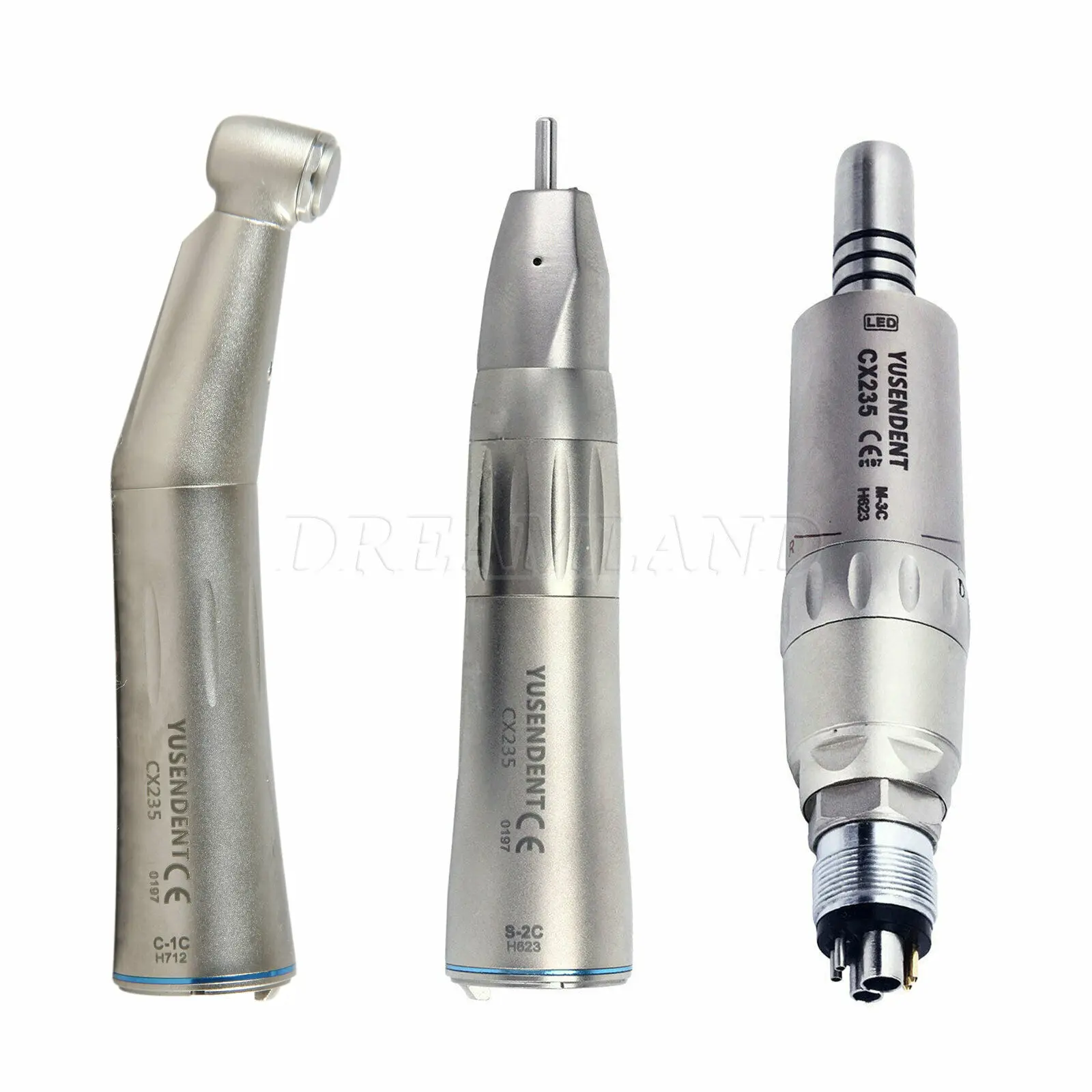 Dental 1:1 Fiber Optic LED Contra angle Straight Air motor 6H Handpiece FIT KAVO