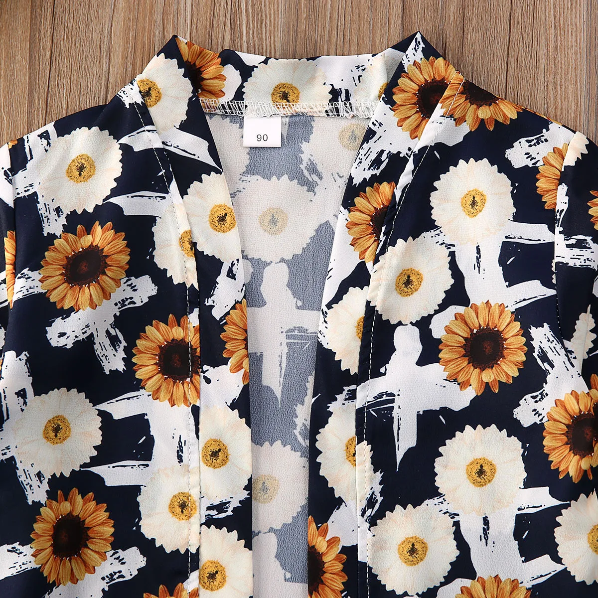 Модные детские блузки с цветочным принтом для маленьких девочек кардиган