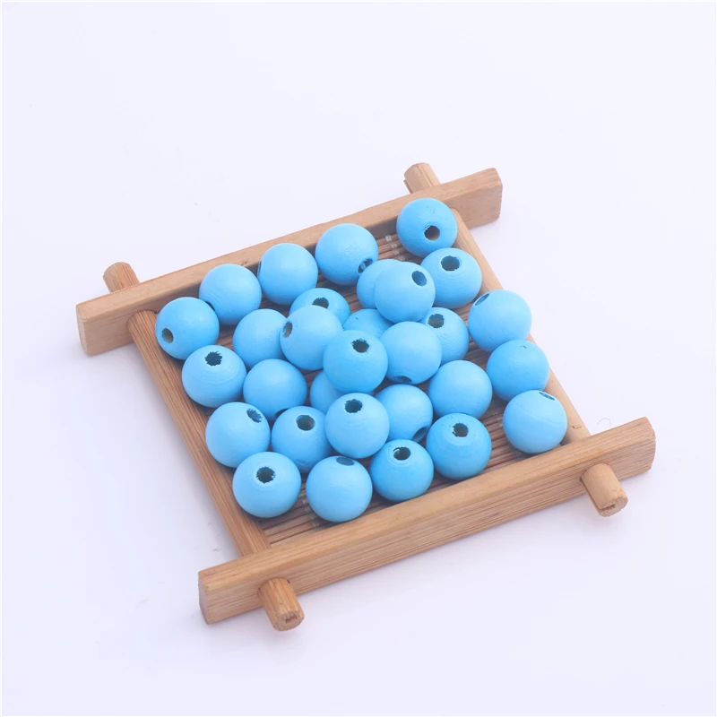 

100 Pcs/Lot 11Colors Wooden Beads 10mm Handmade DIY Wooden Beads Round Shape Loose Wood Loose Beads Accesories