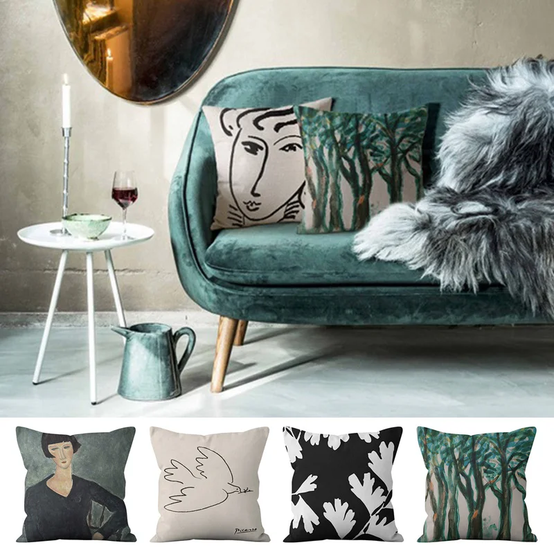 

1 шт., наволочки из хлопка и льна, 18 х18 дюймов