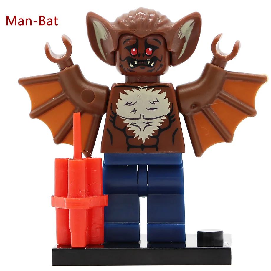 MANBAT Один горячий Супер Герои 500+ горячая фигурка Marvel DC Мстители Дэдпул Звездный огонь Бэтмен Супермен железный человек строительные блоки игрушки - Цвет: MANBAT