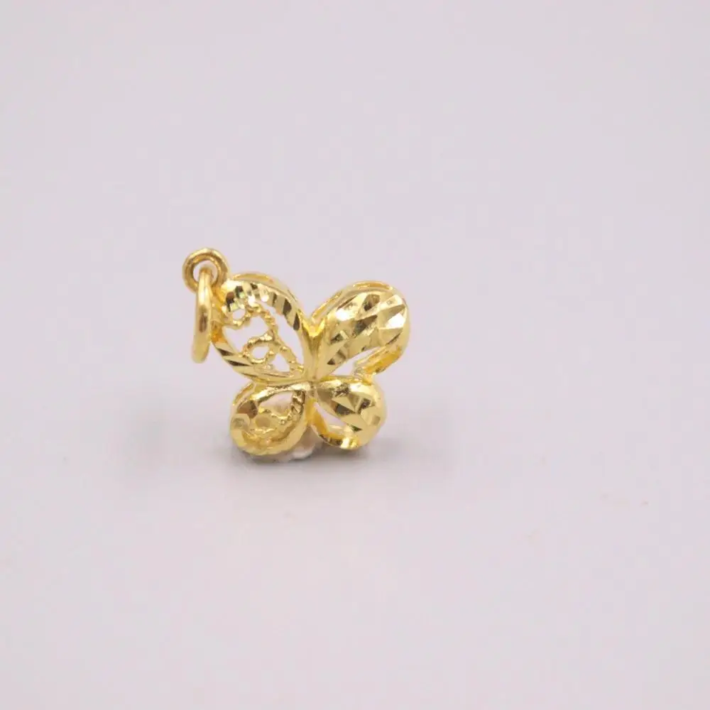 

Gold Jewelry Girl Fox 3D Hard Gold Charms Hollow Butterfly 999 Gold Beautiful Pendant For Women Girl Lucky Bead Lucky Gift