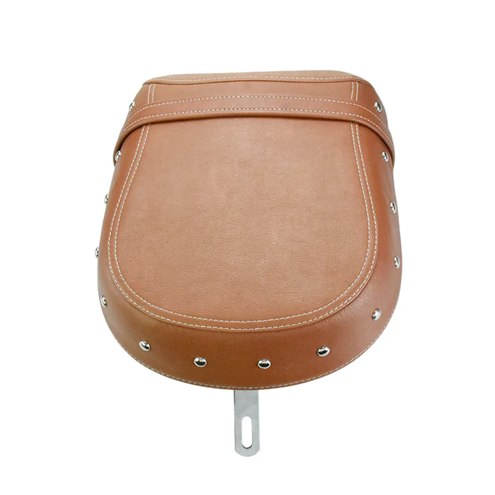 Мотоциклетное черное/коричневое кожаное сиденье заднего сиденья для индийского