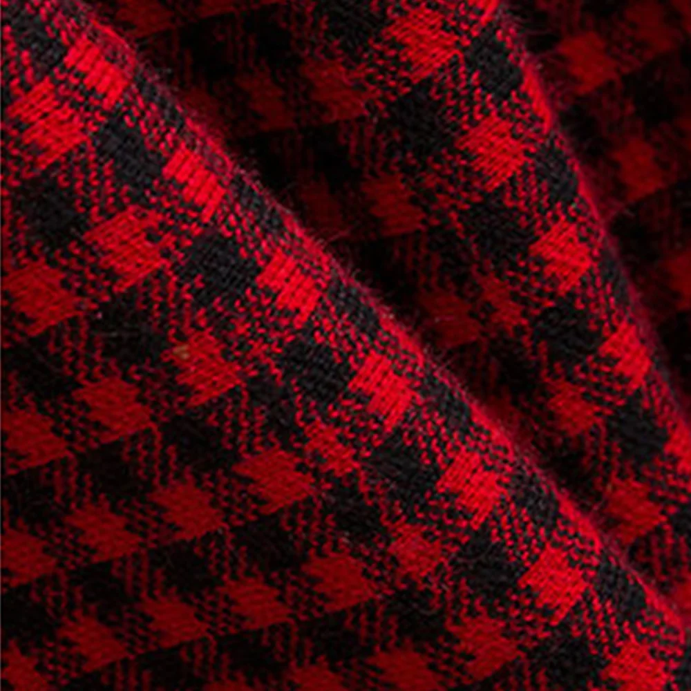 

Knitted fishtail skirt, half-length skirt, autumn and winter women's mid-length temperament is thin, plaid ruffled hip skirt