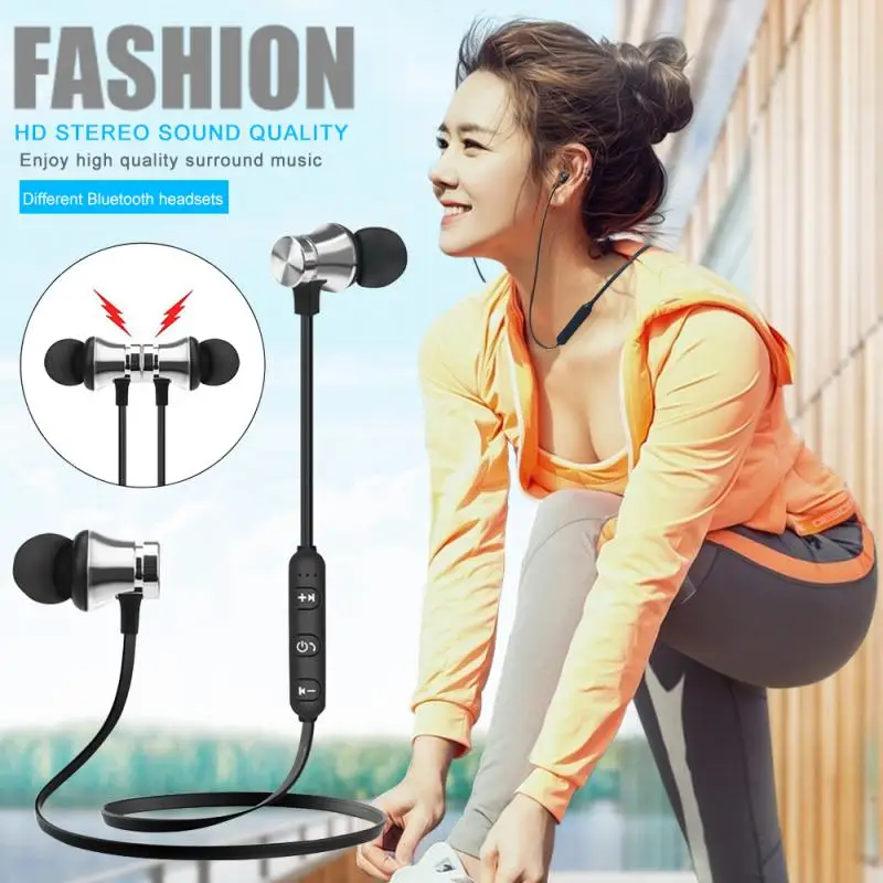 

Stereo Bass Music Earpieces With Mic Headset S8 Wireless Magnetic Earphone Bluetooth In-Ear Earphones Neckband Sports Earbuds