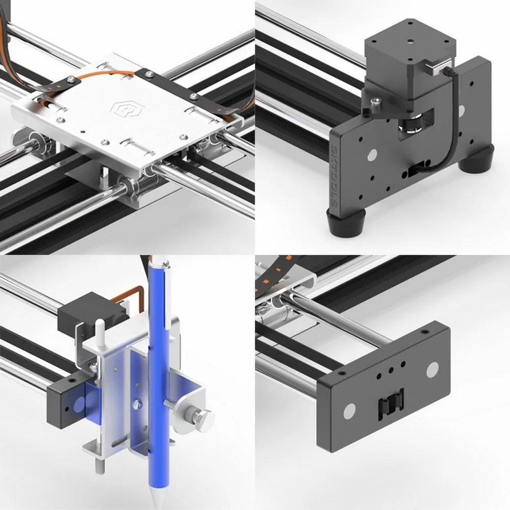 GKDraw X3 Pro 2 в 1 координатный плоттер для рисования 5500 МВт гравировальный станок с ЧПУ комплект деревообрабатывающий фрезерный станок 2500 мвт 500 МВт надпись робот лазерная гравировка