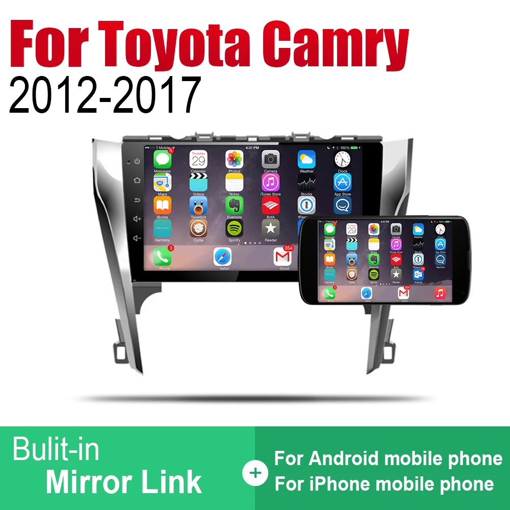 Автомобильный плеер ZaiXi GPS-навигация для Toyota Camry 2012 ~ 2017 Автомобильная