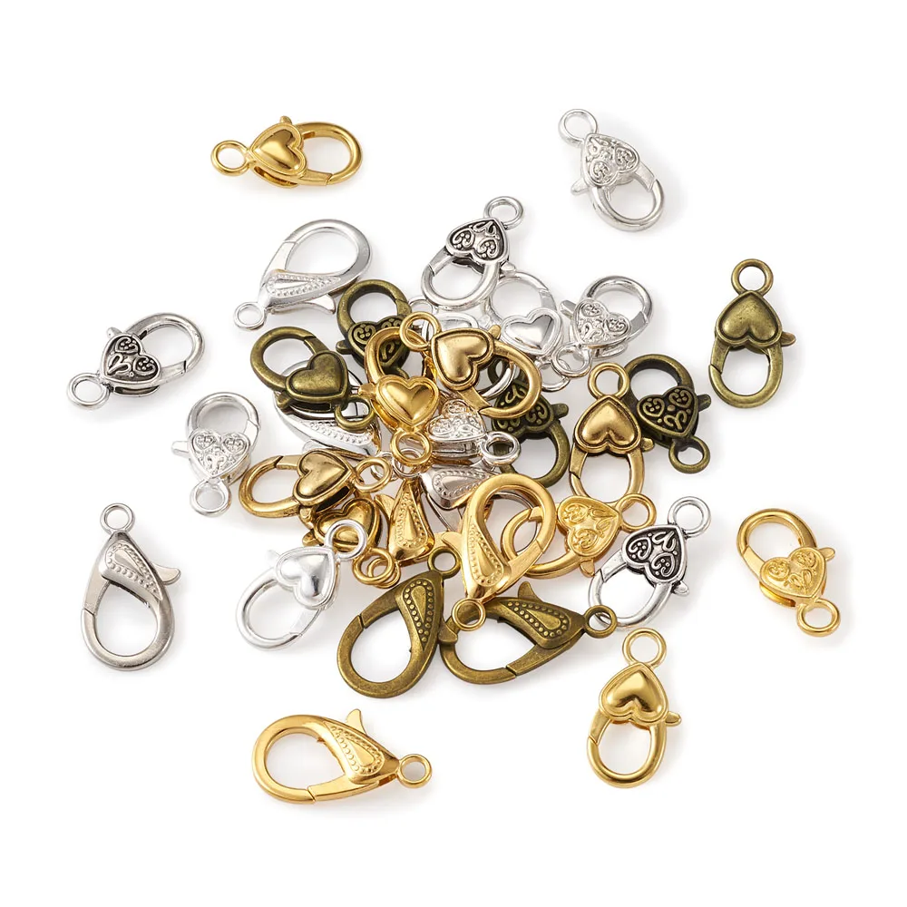 

Застежки-карабины из сплава 72, шт./пакет, разноцветные для самостоятельного изготовления браслетов, ожерелий, брелоков, аксессуаров для изготовления ювелирных изделий