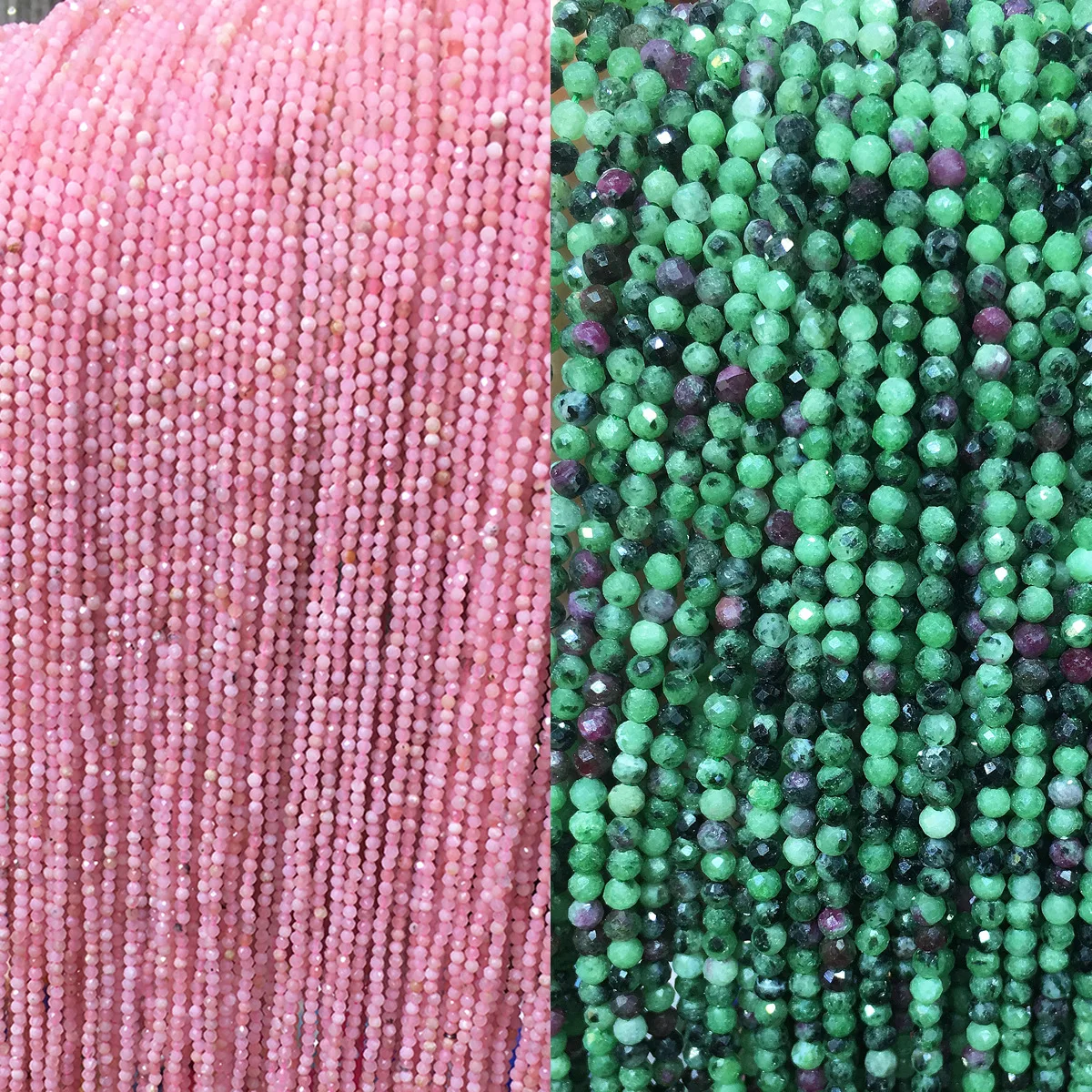 Бусины из натурального красного и зеленого опала 2 мм 3 | Украшения аксессуары