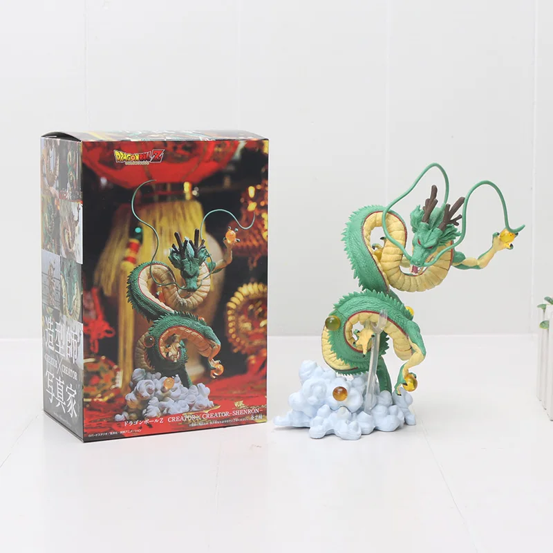 Green with box Dragon Ball Z Shenron Shenlong 16 см creator x creator ПВХ экшен-фигурка модель игрушки - Цвет: Green with box