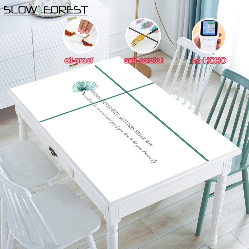 ПВХ жиронепроницаемый водонепроницаемый прямоугольная антигорячая скатерть из