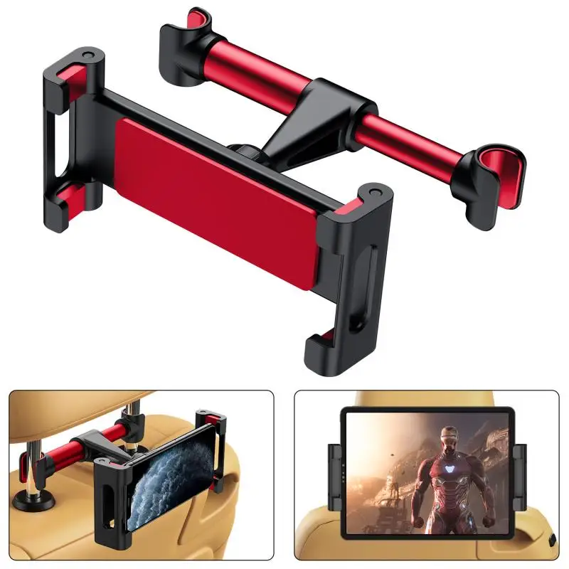 

Telescopic Car Rear Pillow Phone Holder Tablet Car Stand Seat Rear Headrest Mounting Bracket for Phone Tablet 4-11/12.9 Inch