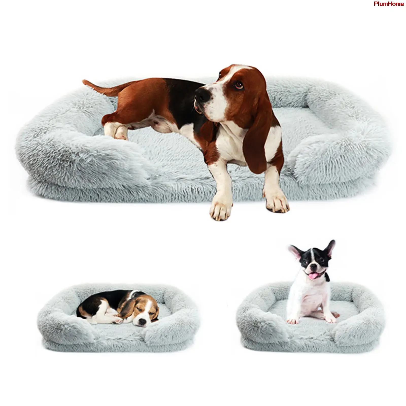 

Ортопедическая кровать для собак и кошек, мягкая удобная роскошная кровать с пенным наполнителем с эффектом памяти, съемная, моющаяся, для д...