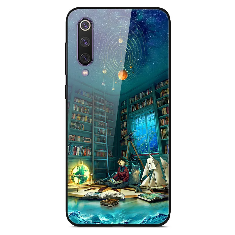 Для Xiaomi mi 9 mi 9 SE чехол из закаленного стекла жесткий чехол для телефона для Xiao mi Xiomi mi 9 SE mi 9 T mi 9 T Pro TPU бампер чехол s - Цвет: 58