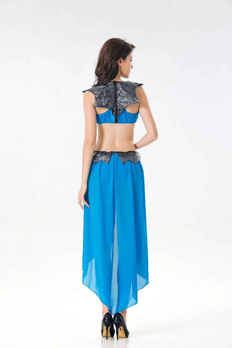 Сексуальный Синий Женский Костюм Богини Хэллоуин Карнавал косплей сексуальный