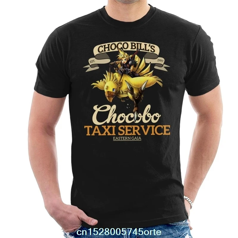 Мужская футболка с принтом Chocobo Taxi Service финальная фантазия VII из 100% хлопка женская