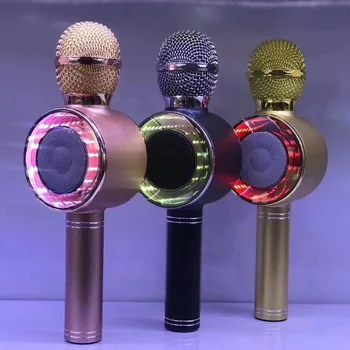 Беспроводной караоке микрофон Bluetooth портативный динамик для дома KTV плеер с