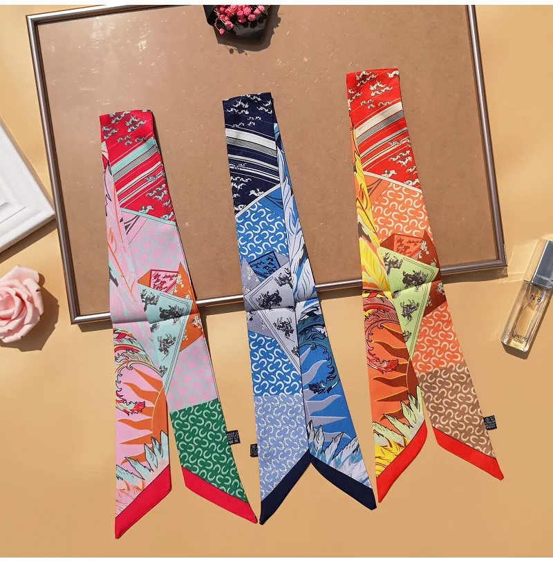 

Brand Bag Scarf Fashion Print Scarf Female Luxury Headband Handbag Scarves Multifunctional Bandana Long Shawl G12