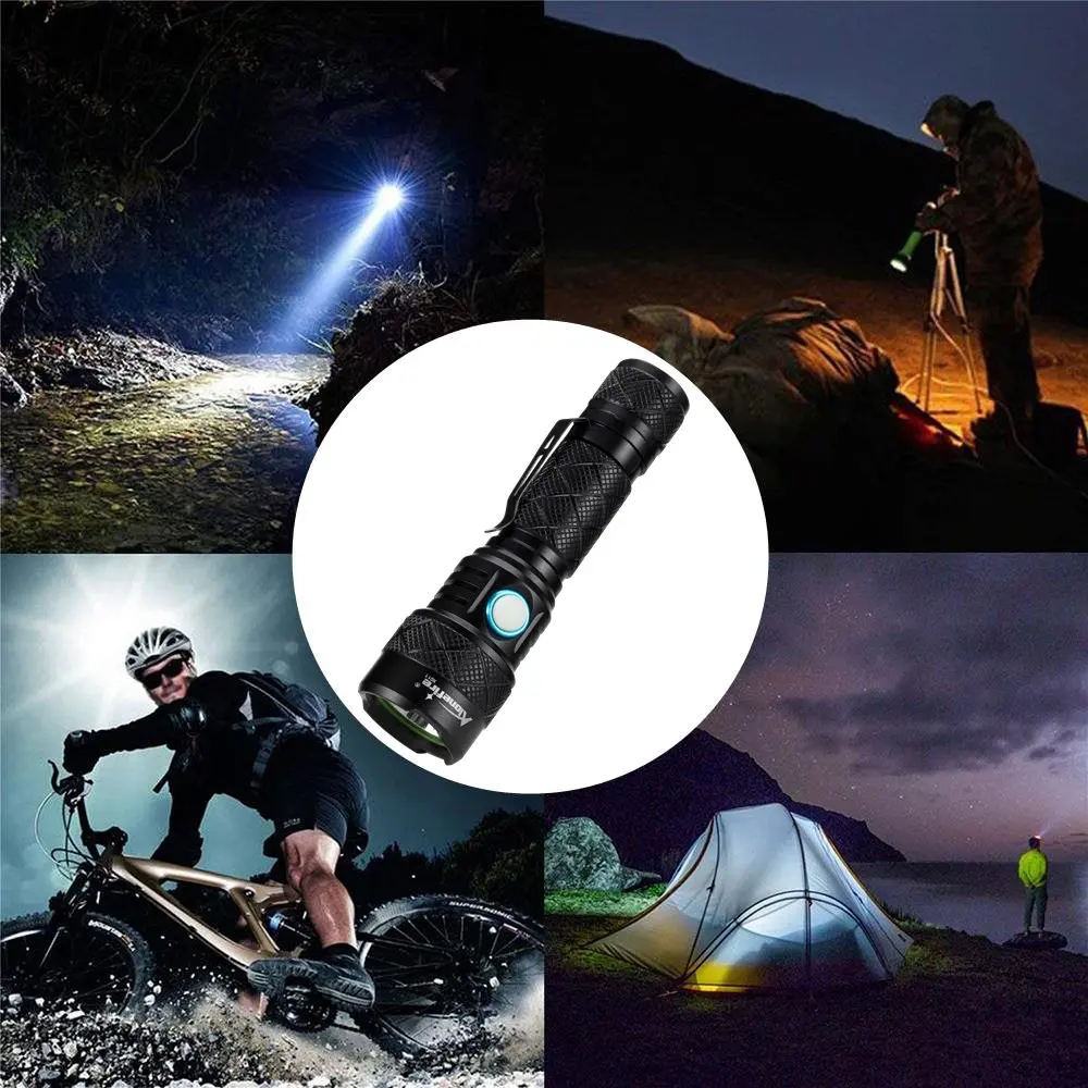 Фонарик Alonefire X011 SST40 светодиодный перезаряжаемый 4 режима уличный фонарь для