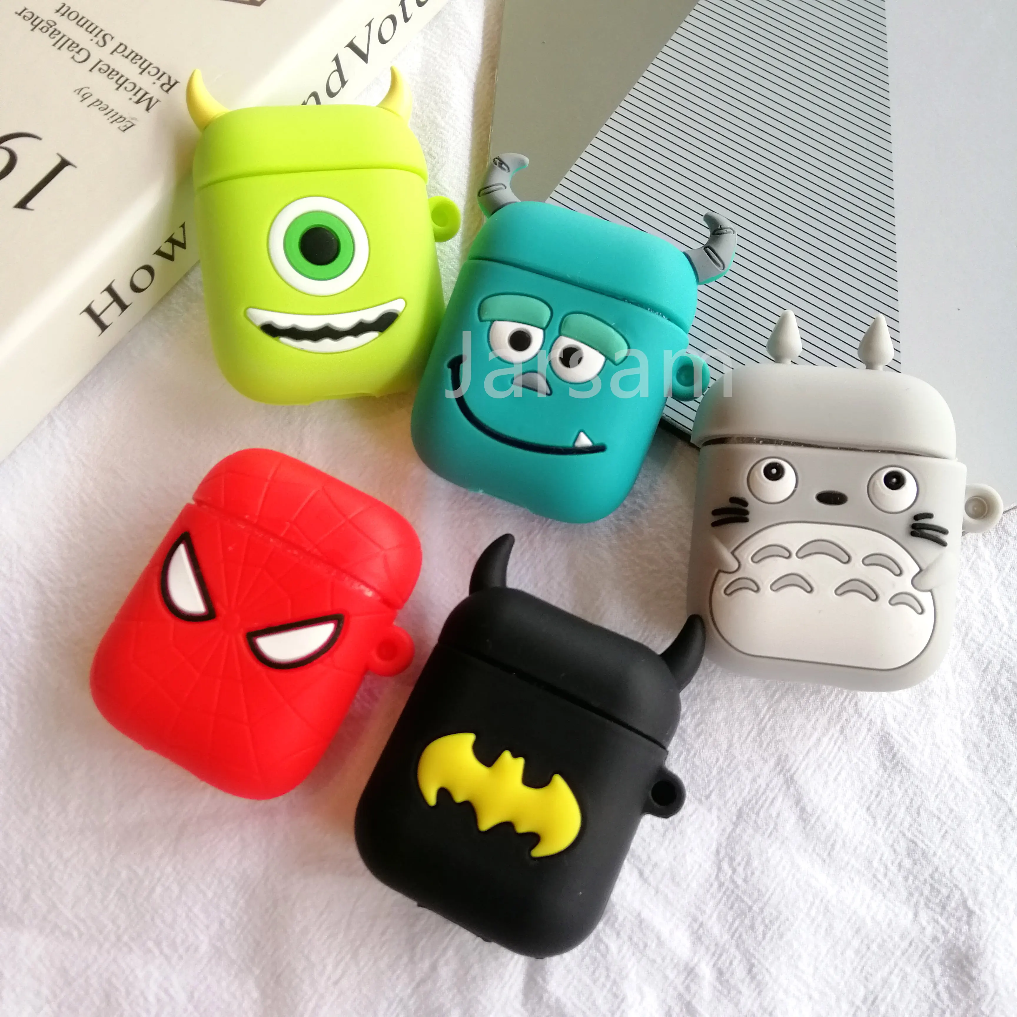 For Airpods Case Silicone Stitch Cartoon Cover for Apple Air pods Cute Earphone 3D Headphone case Earpods Accessories | Электроника