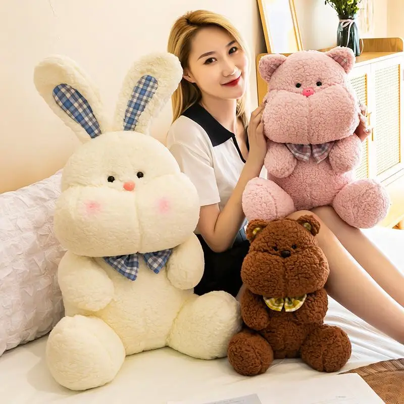 

Rabbit Plush Toy Bear Doll Cute Pig Rag Doll Pillow Room Decor Toys For Girls Stuffed Animals Kids Toys Pillow Christmas Gift
