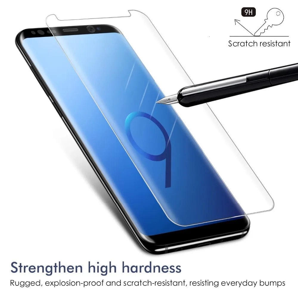 Защитное стекло закаленное 3d с закругленными краями для SAMSUNG Galaxy S7 Edge S8 S9 10 Plus Note 8 9