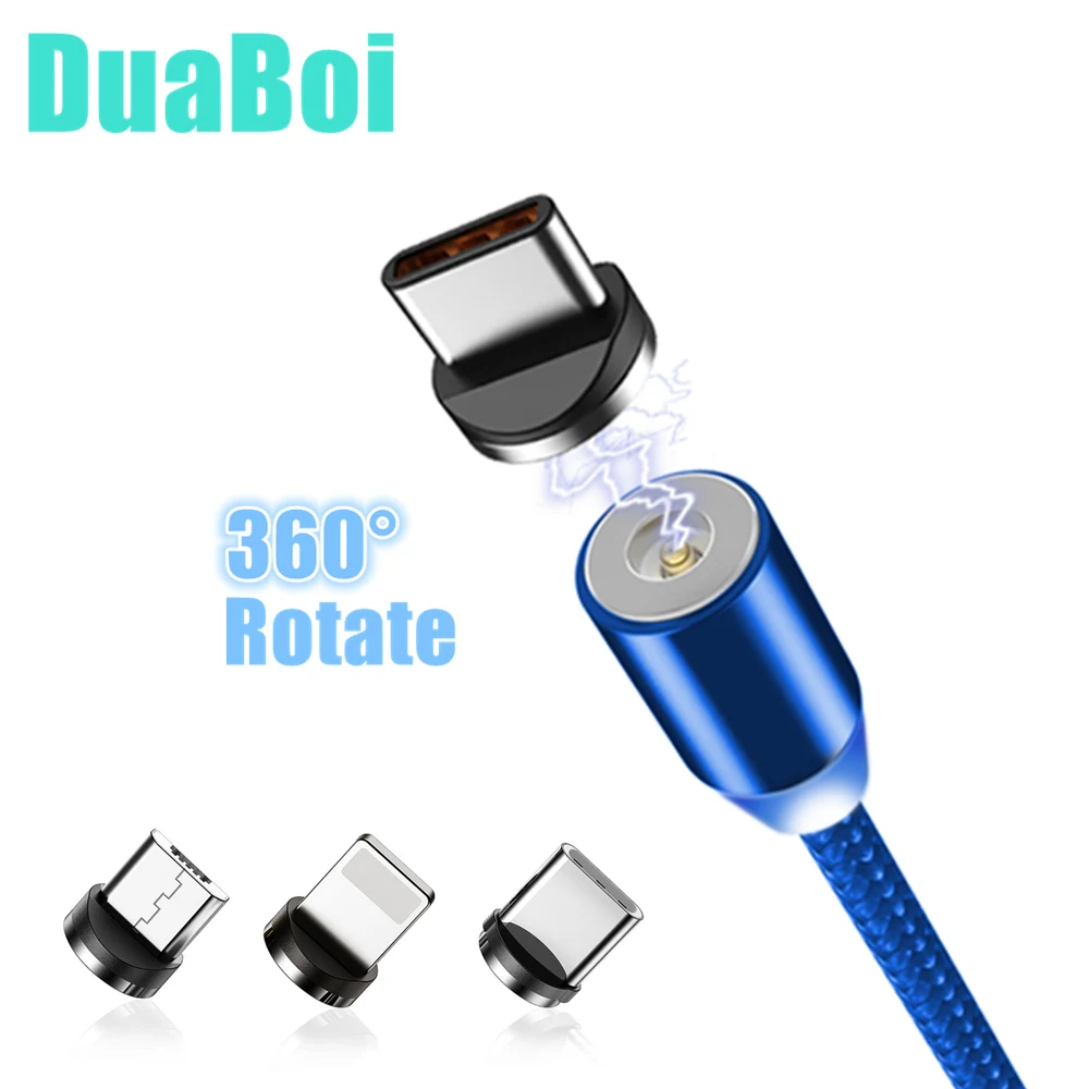 Магнитный зарядный шнур с поворотом на 360 градусов USB кабель для быстрой зарядки