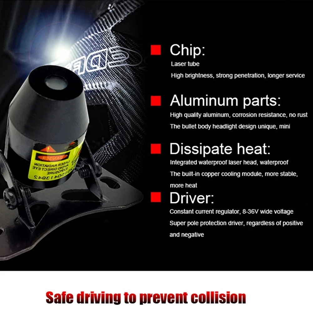 USB Car Starry Sky Atmosphere Light Auto Anti Collision Rear-end Laser Tail Fog Brake Parking Lamp Stop Rearing Warning Li | Автомобили и