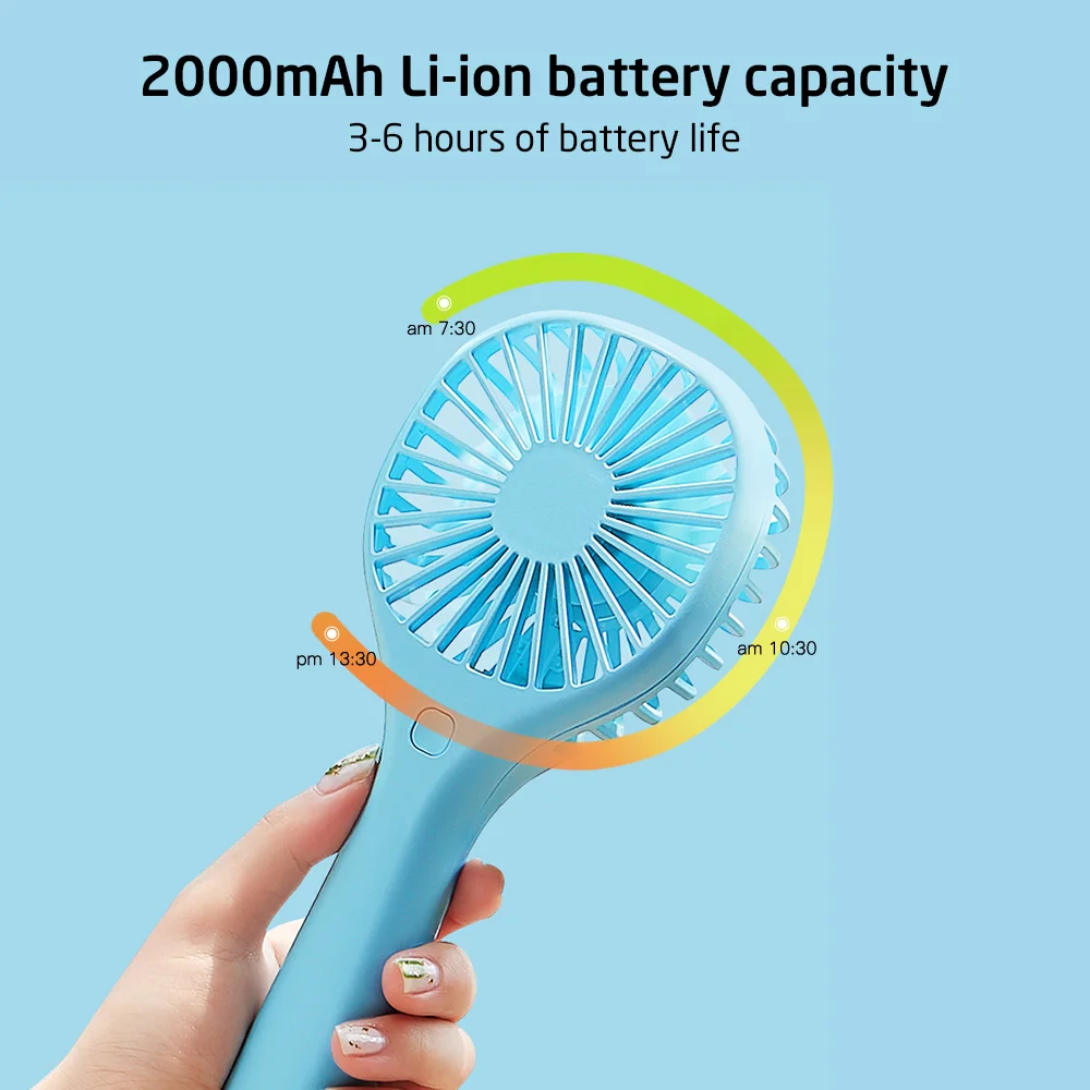 Внешний портативный вентилятор с подставкой 2000 мАч | Мобильные телефоны и