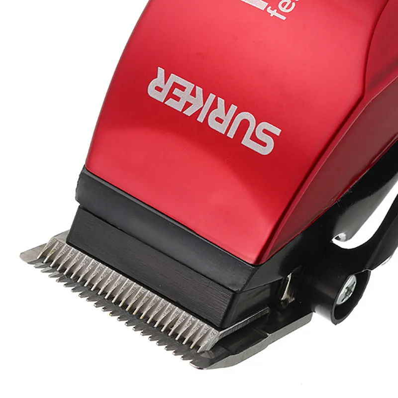 Профессиональная электрическая машинка для стрижки волос SURKER Red триммер с острым