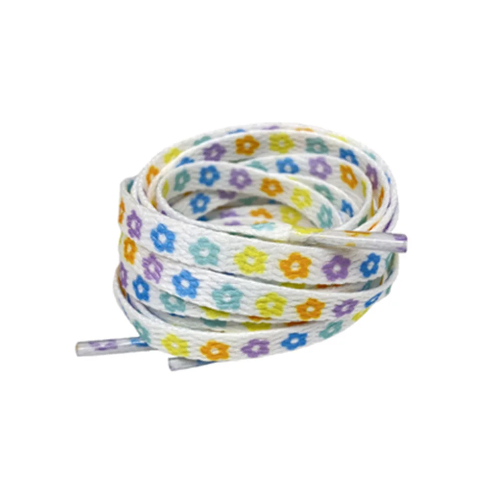 

1Pair Little Daisies Shoelaces Cartoon Printing Fashion Women Men Shoes laces High-top Canvas Sneakers Shoelace Flats Shoelaces