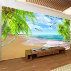 Фотообои самоклеящиеся на заказ, с изображением природы, пейзажа, морского побережья, гостиной, дивана