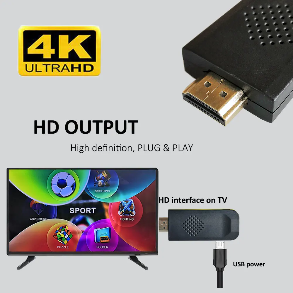 HD Game Stick 16 Bit Video Consoles Built in 688 Retro Games For Sega Genesis Mini 4K Wireless TV Console | Электроника