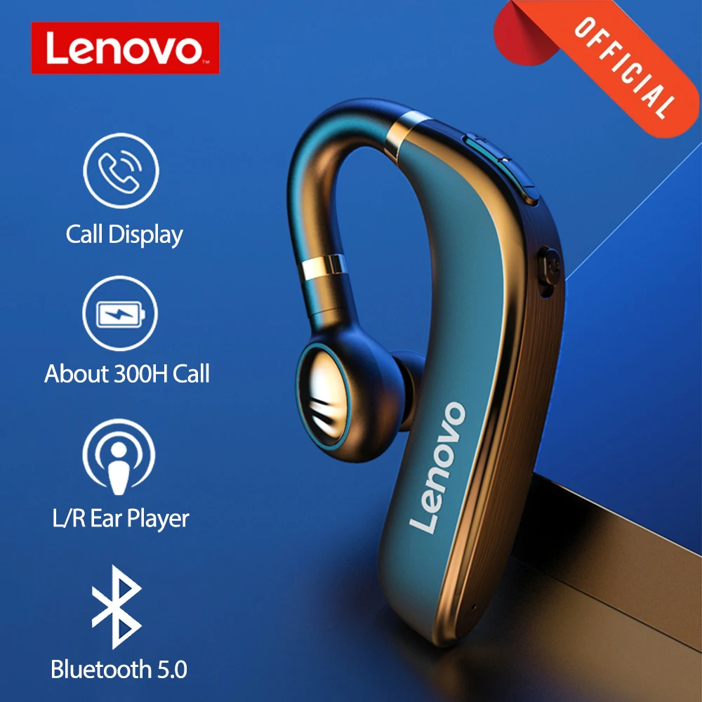 

Original Lenovo HX106 Bluetooth Earphone Pro Ear Hook Wireless Bluetooth 5.0 Earbud With Microphone 40 Hours For Driving Meeting