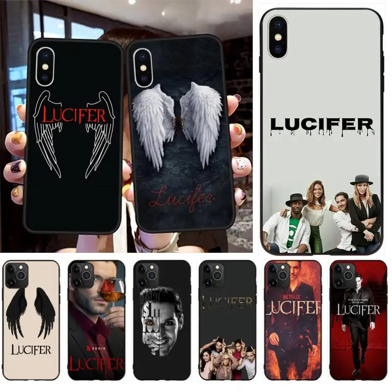 

American TV Degenerate angel Lucifer Printing Phone Case cover Shell for iPhone 11 pro XS MAX 8 7 6 6S Plus X 5S SE 2020 XR case