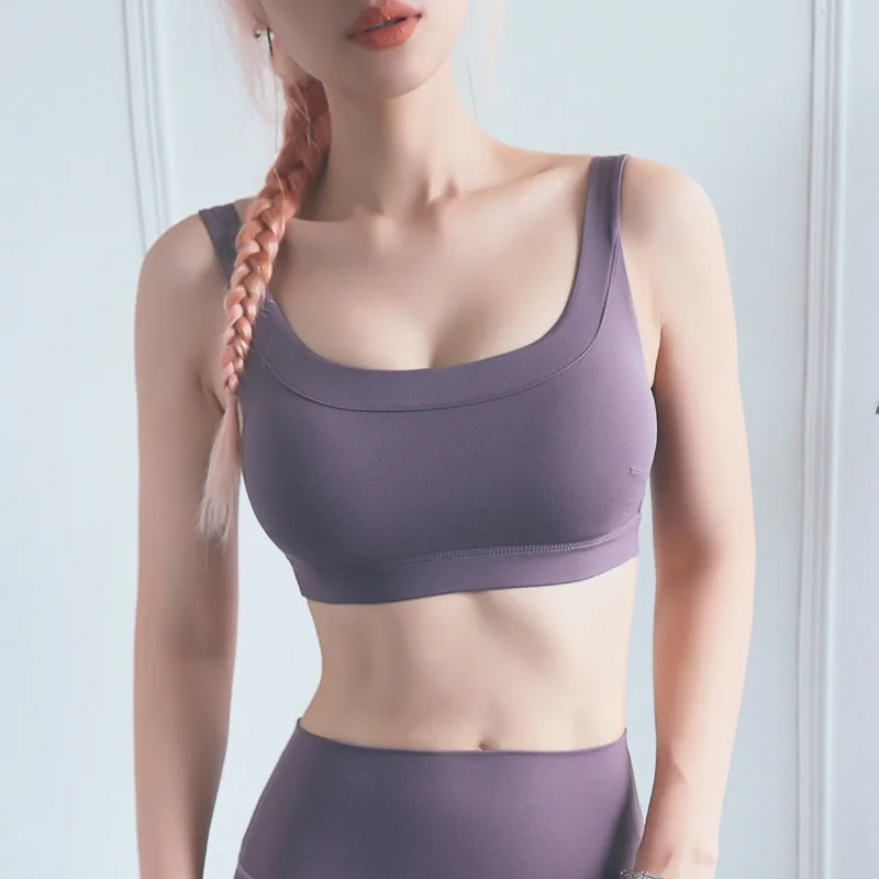 Женский бесшовная на бретелях спортивный бюстгальтер для фитнеса Беговая
