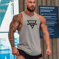 bodybuilding tank top men gym workout fitness sleeveless shirt male summer cotton undershirt fashion singlet vest brand clothing