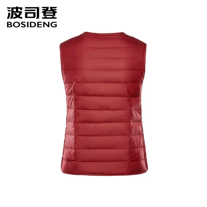BOSIDENG зимний пуховой жилет женская верхняя одежда осенняя Женская облегающая