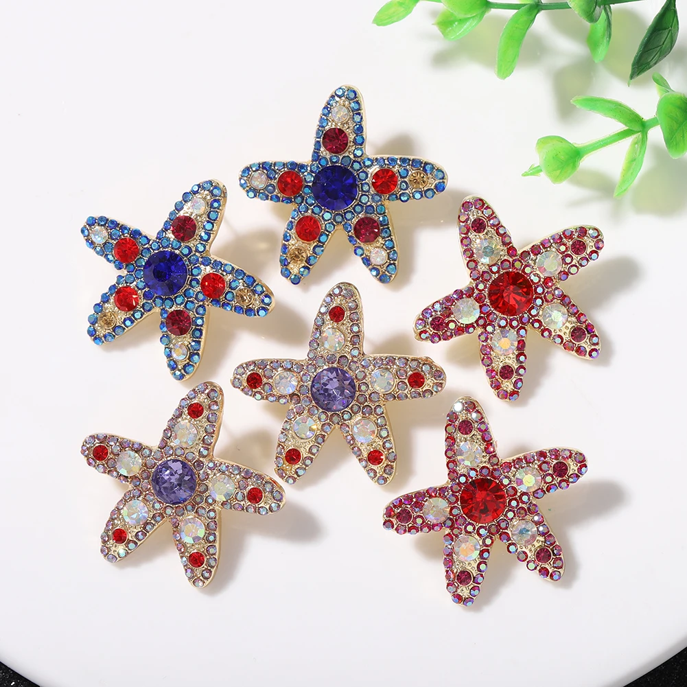 Dvacaman Crystal Star Stud Earrings for Women Funny Handmade Statement Jewelry Wholesale Dropshipping Accessories Gifts | Украшения и