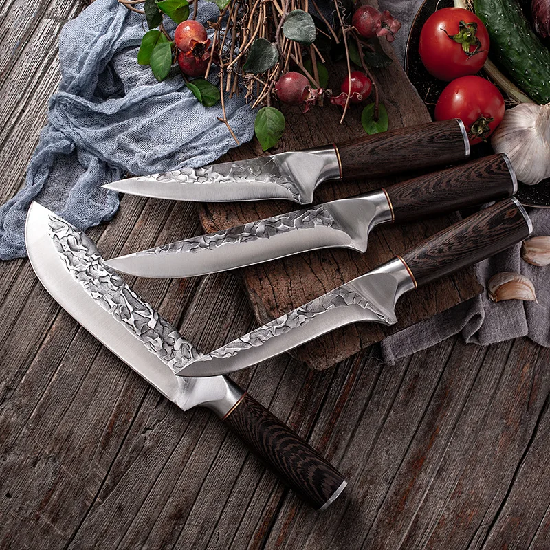 

Нож для обвалки из высокоуглеродистой нержавеющей стали, нож мясника, мясника, рыбы, мяса, мясника, кухонные ножи с ножнами, набор поварских ...