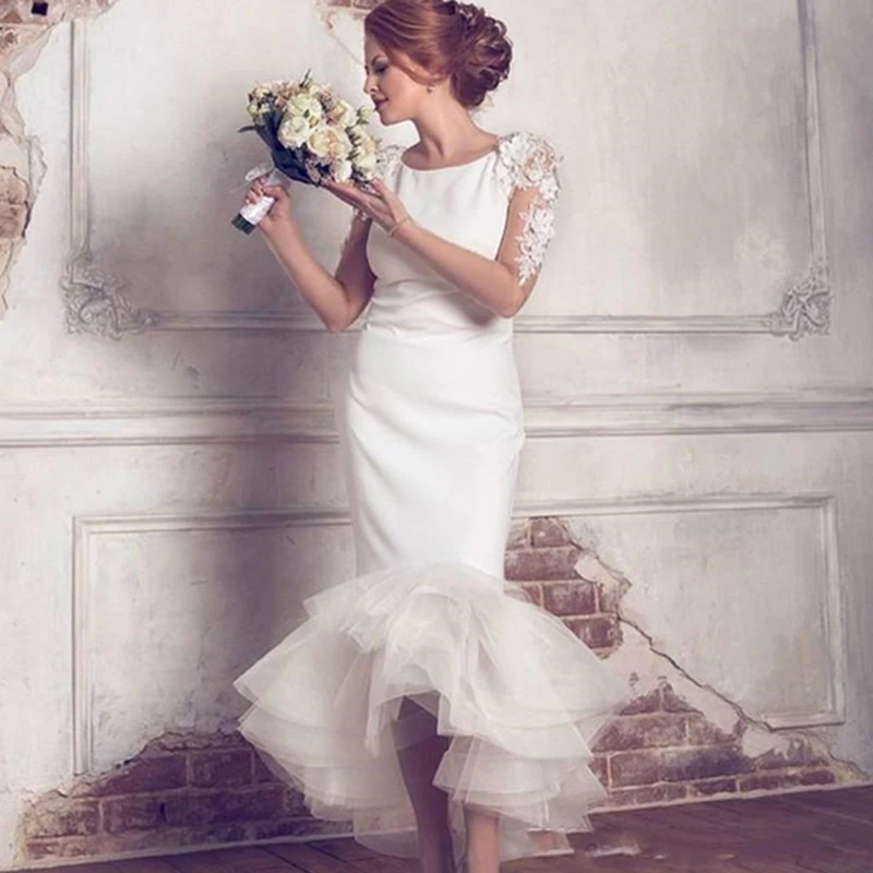 Сексуальные платья для выпускного вечера длиной до середины икры 2019 кружевное