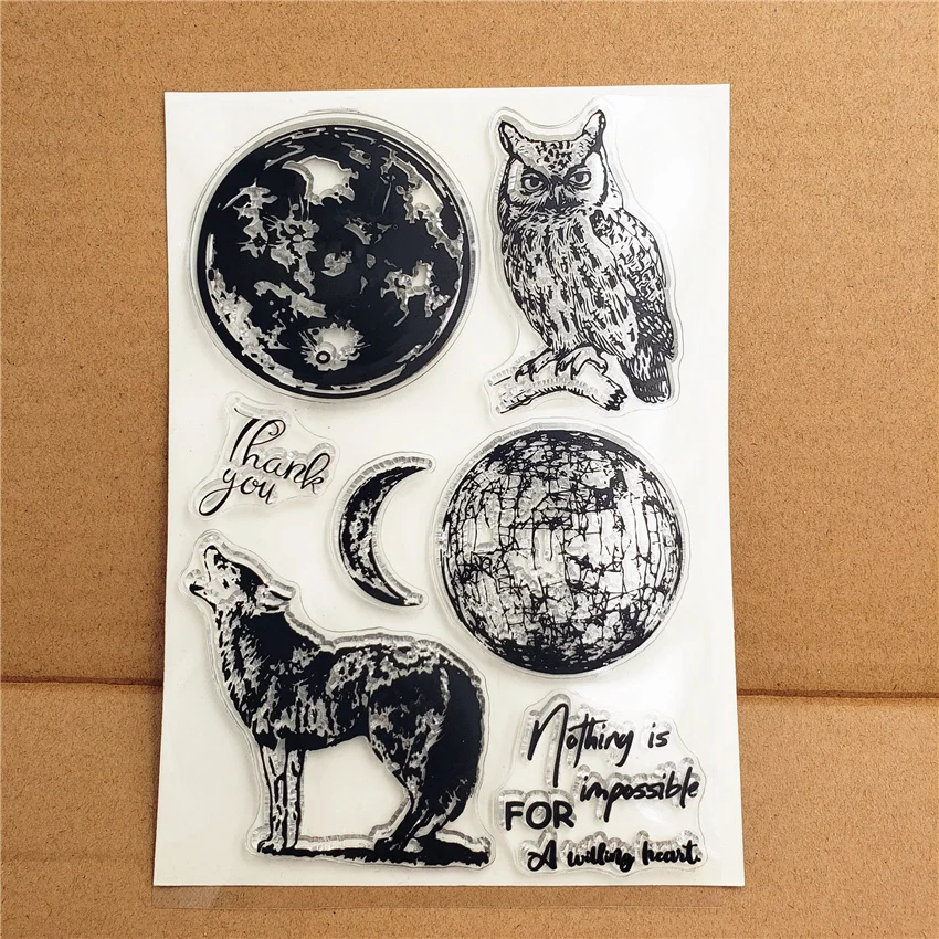 Transparent Owl Silicone Seals Roller Stamp for DIY Scrapbooking, Photo Album, and Card Making image 4