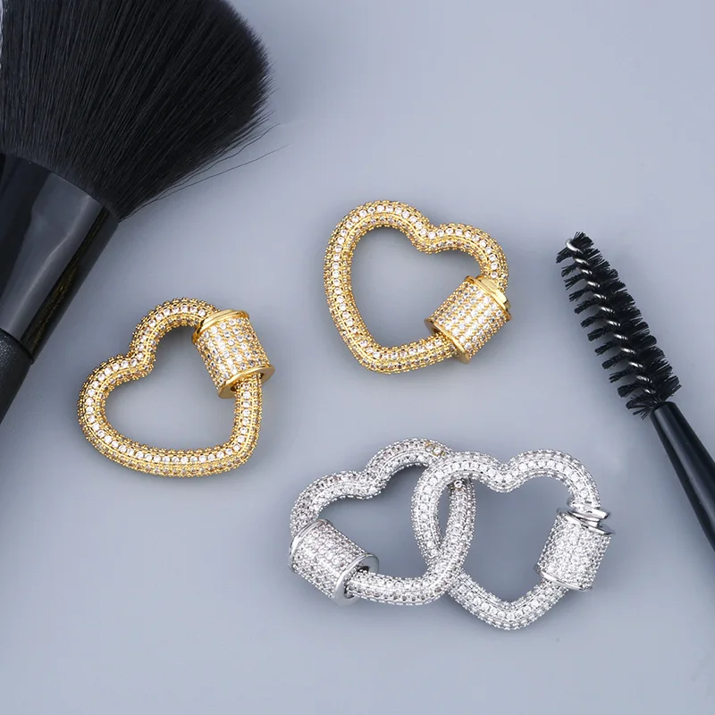 OCESRIO Золотое сердце карабин подвеска Подвески для изготовления ювелирных