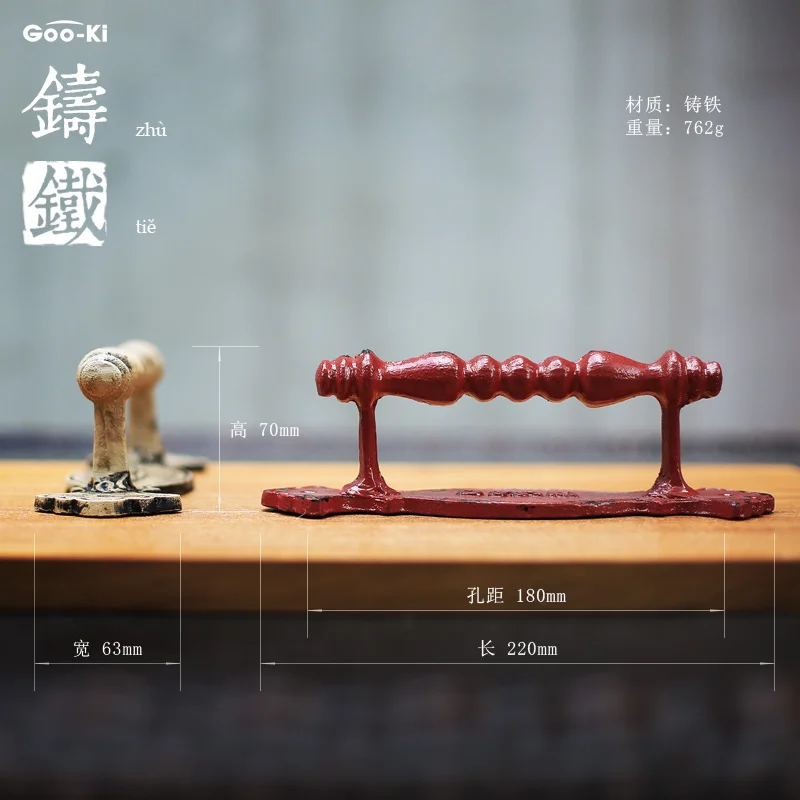 TONA чугунная Антикоррозийная ручка для двери сарая винтажная Красная белая