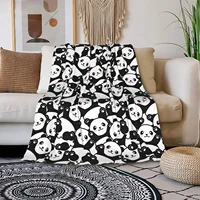 cute panda blanket lightweight soft flannel fleece throw blanket for bed couch sofa chair office 150x200cm