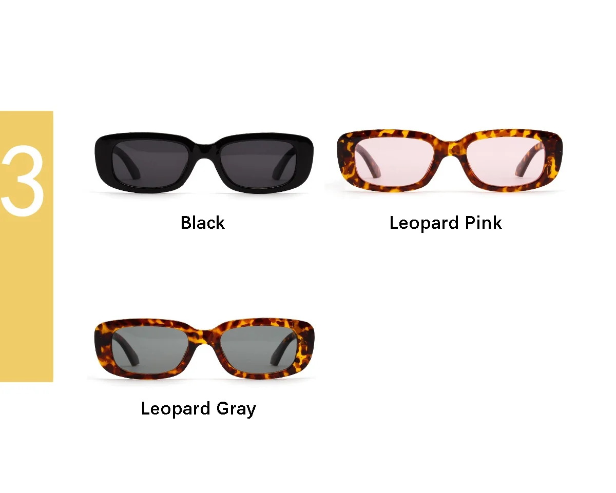 

Small Rectangle Sunglasses Women Vintage Designer Leopard Ladies Sun Glasses Shades UV400 wholesale sunglasses