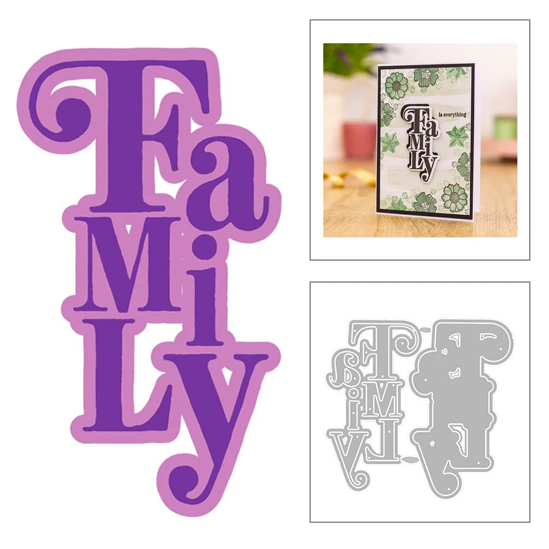 2020 новые английские буквы слова семья и силуэты металлические Вырубные штампы