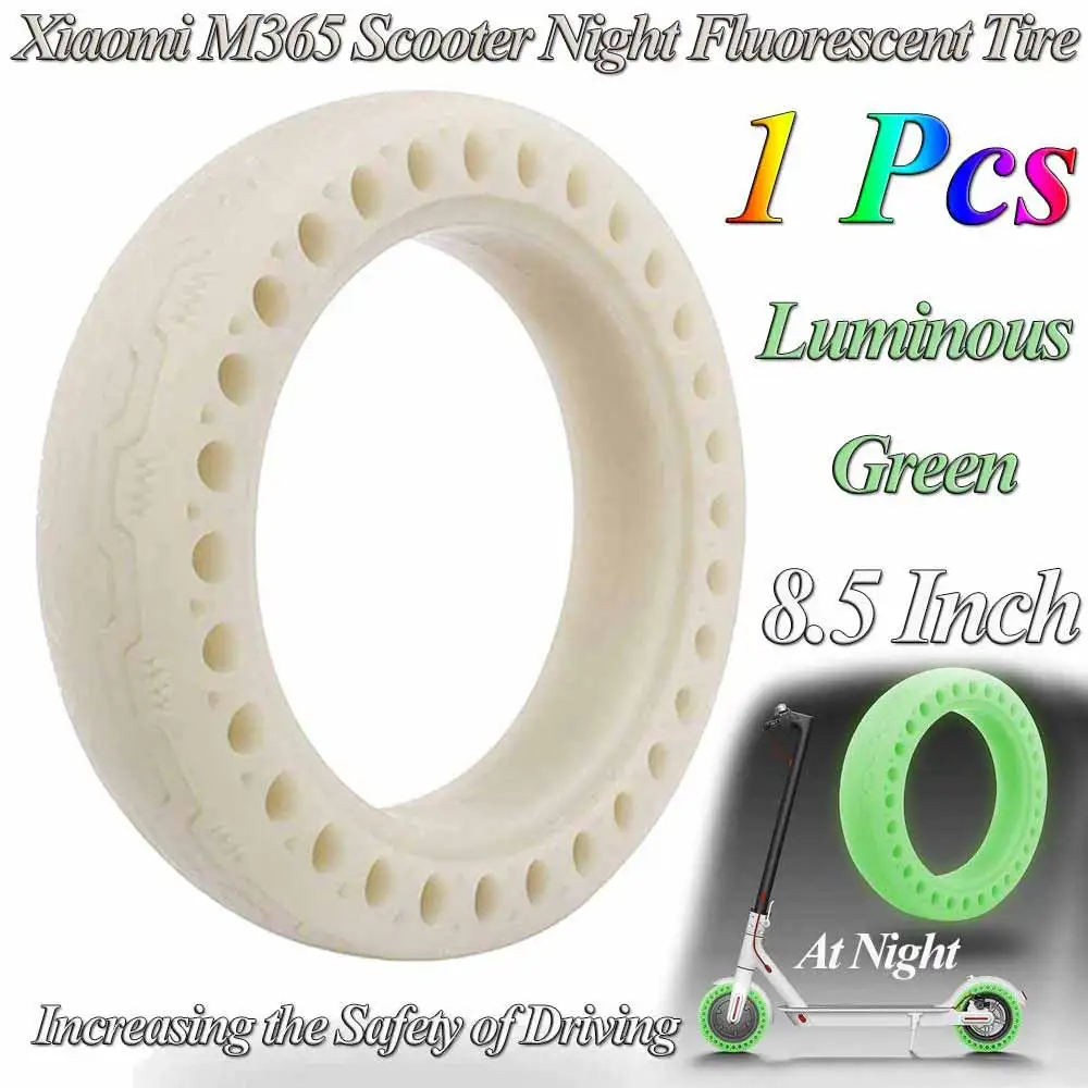 

Scooter Tire Fluorescent Tire Honeycomb Luminous Solid Tire Replacement for Xiaomi M365 Electric Scooter 8.5 Inch Scooter Parts