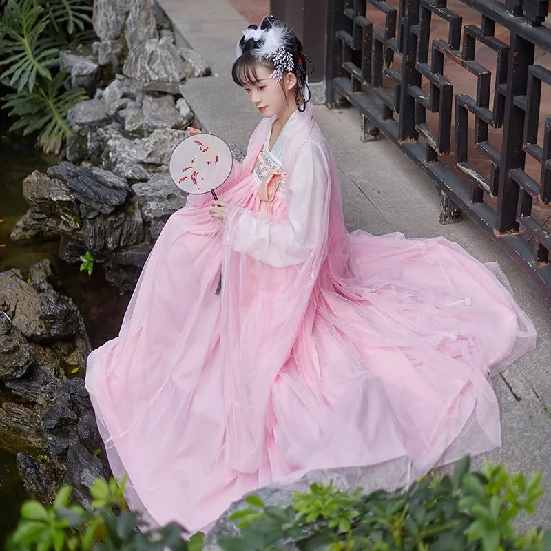 Традиционная китайская женская танцевальная одежда Hanfu Сказочная для девушек