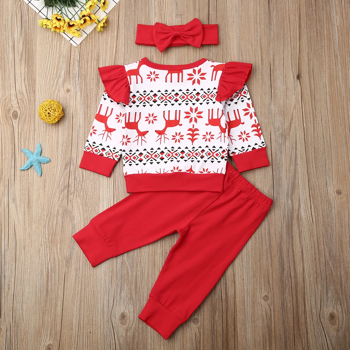 2019 г. Рождественская одежда для всей семьи боди с длинными рукавами принтом оленя